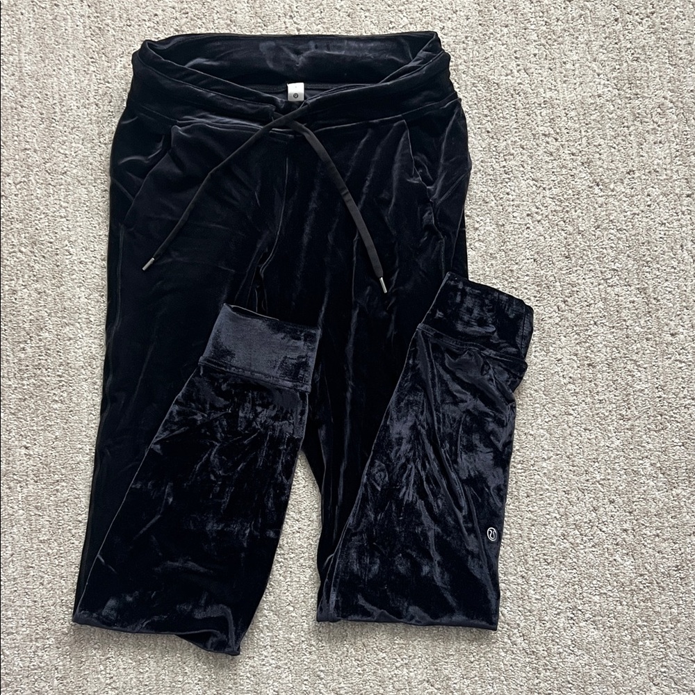 Lululemon Athletica Black Velour Pants